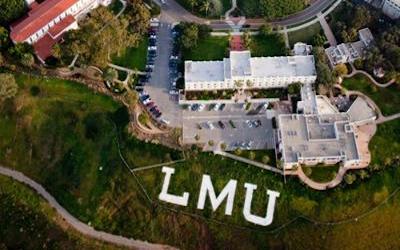 aerial view of LMU campus