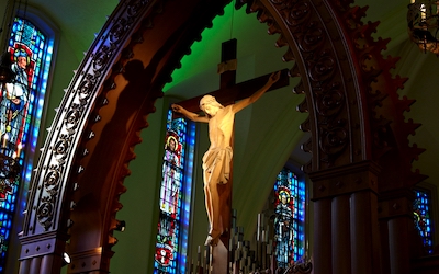 crucifix in Sacred Heart Chapel