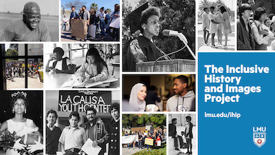 IHIP Zoom background comprised of many photos from LMU archives